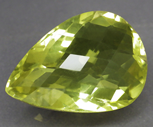 Piedra preciosa de cuarzo limón natural en forma de gota grande y lujosa de 13,62 ct - 3
