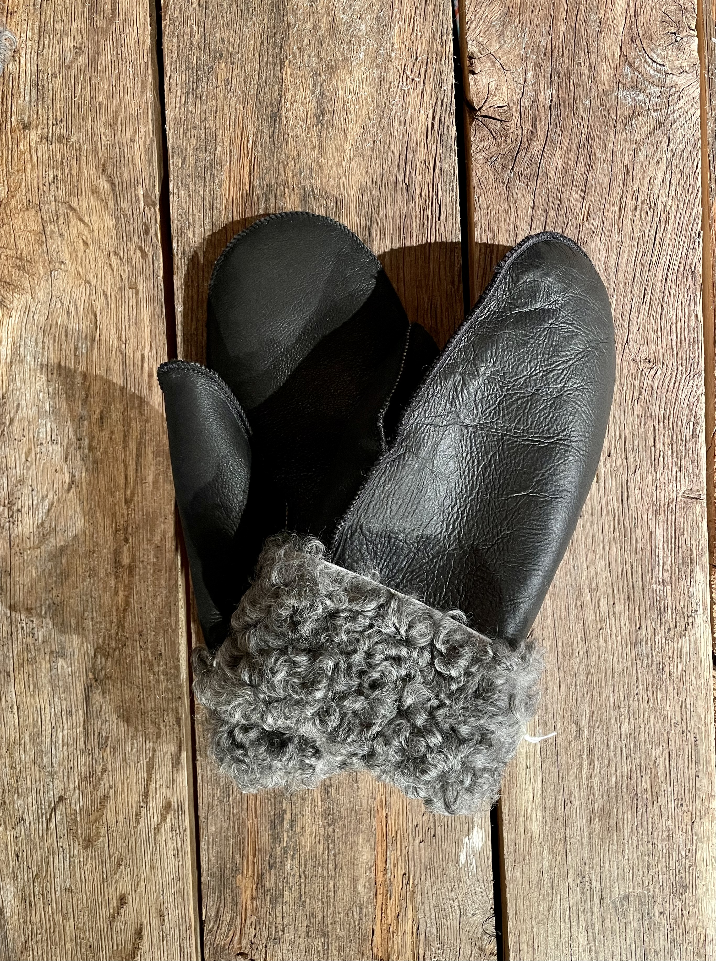 Sheepskin mittens