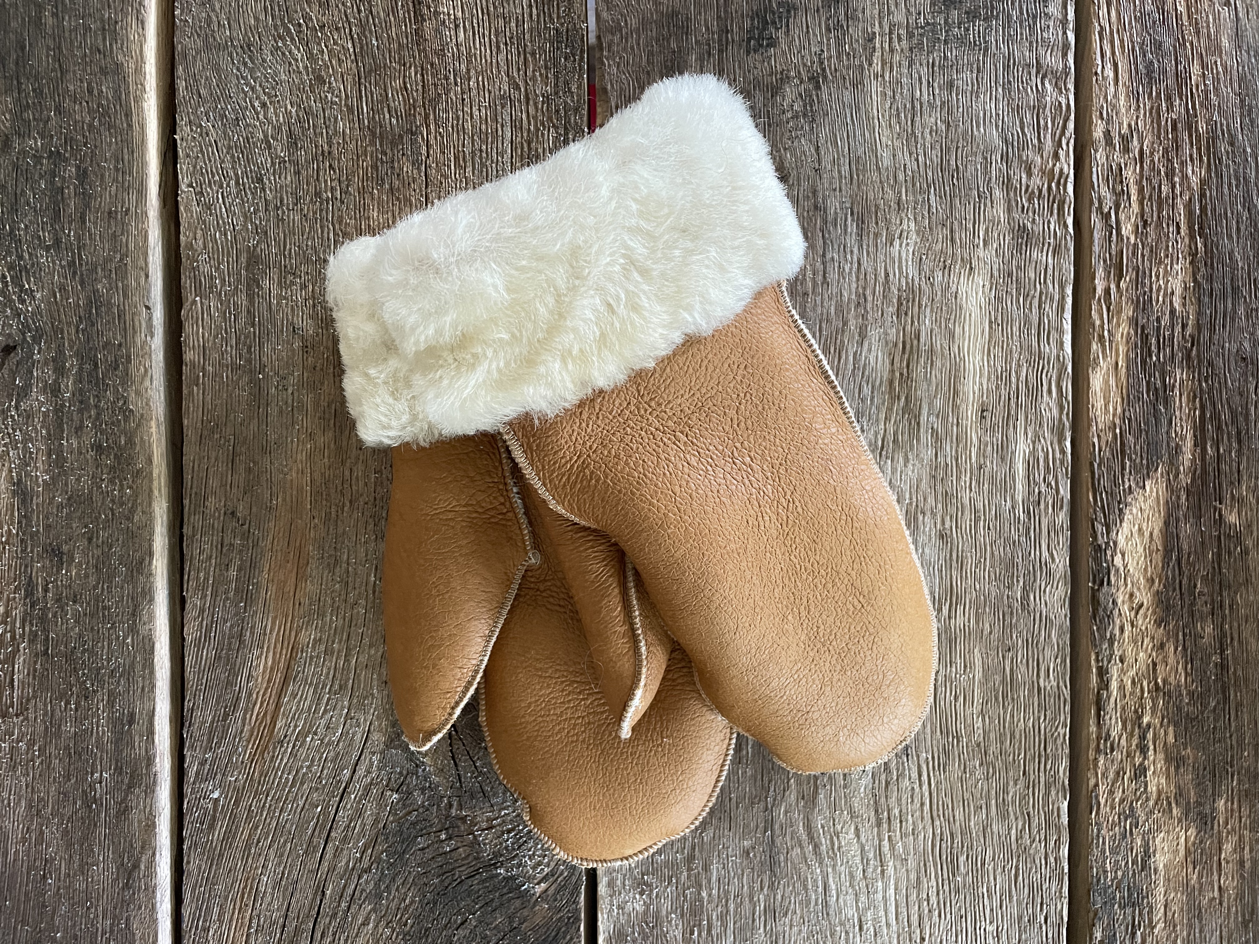 Sheepskin mittens