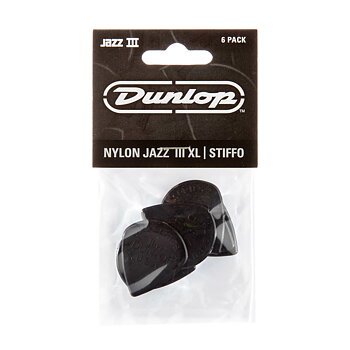 Dunlop Nylon Jazz III XL Black Stiffo. 6-Pack