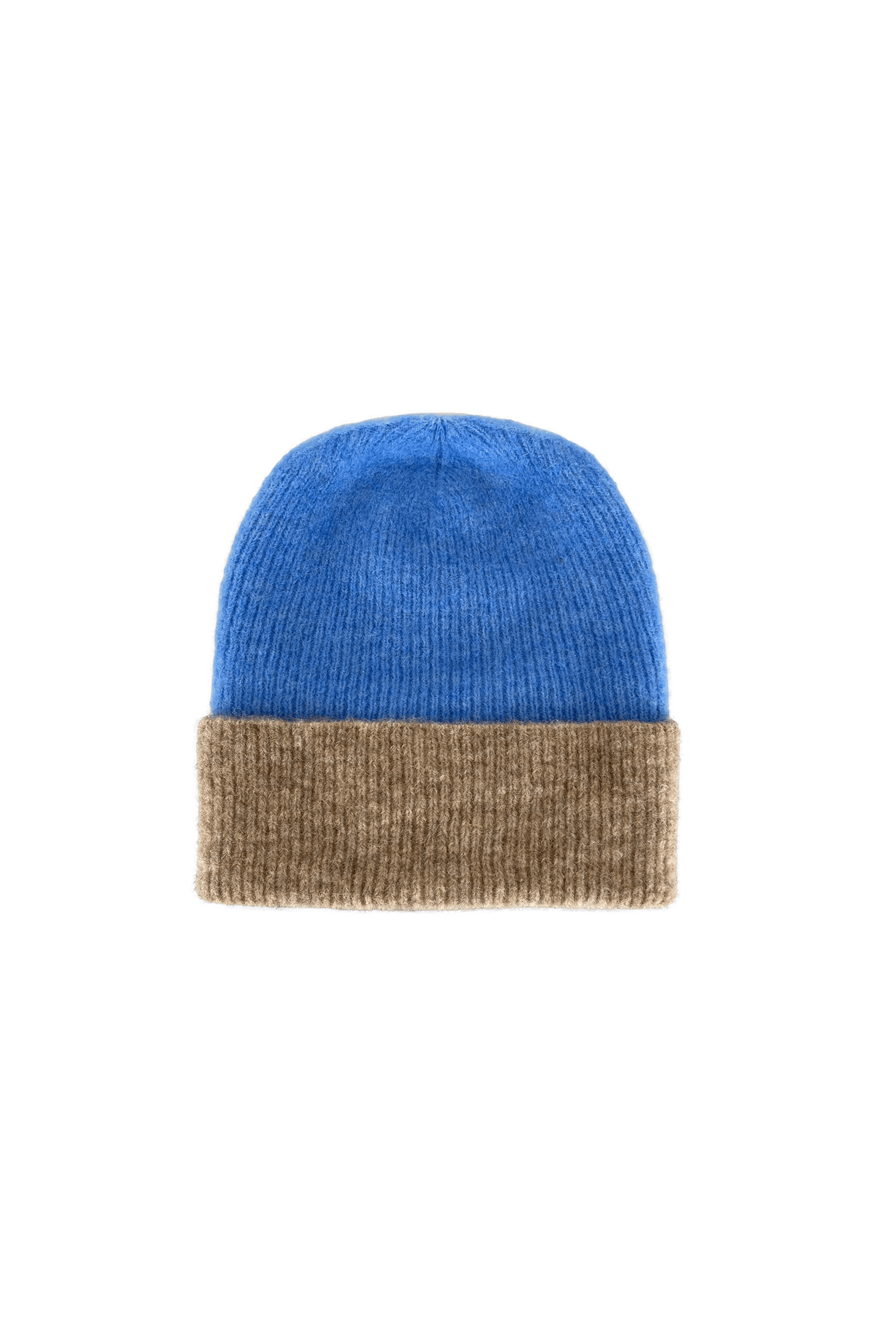 Black Colour - Ginger Colour Block Hat Lt Blue