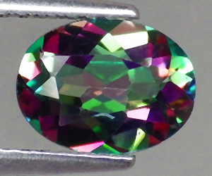Piedra preciosa de topacio azotico arcoíris natural hermosa y brillante de 1,38 ct
