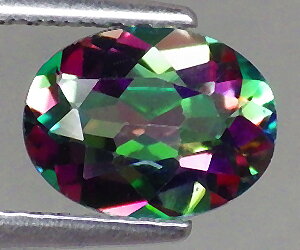1.38 ct Sparkling beautiful natural rainbow azotic topaz gemstone