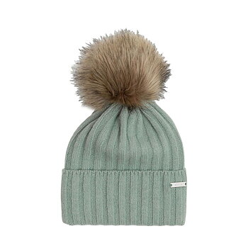 Mössa  Myra, dusty green m tofs