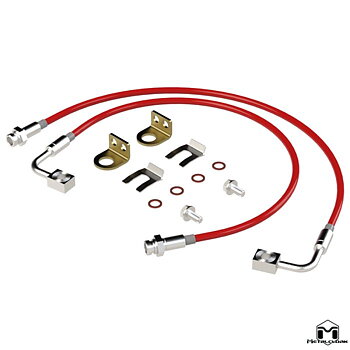 Metalcloak Brake Hoses, Pair 24.5" - Jeep JK & JKU