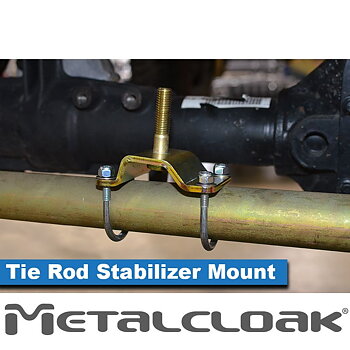 Metalcloak Steering Stabilizer - 1.625" Tie Rod Mount - Jeep JK, JKU, JL, JL & JT