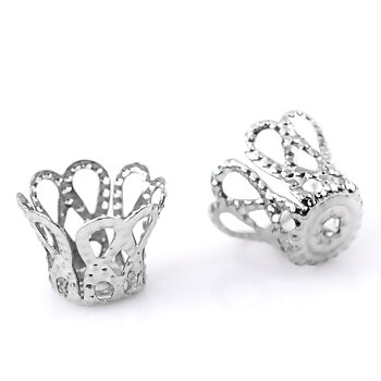 Pärlhattar,  Filigree Platina 9mm