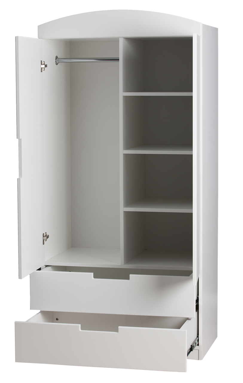 Classic garderob dubbel 90x189 Vit - 3