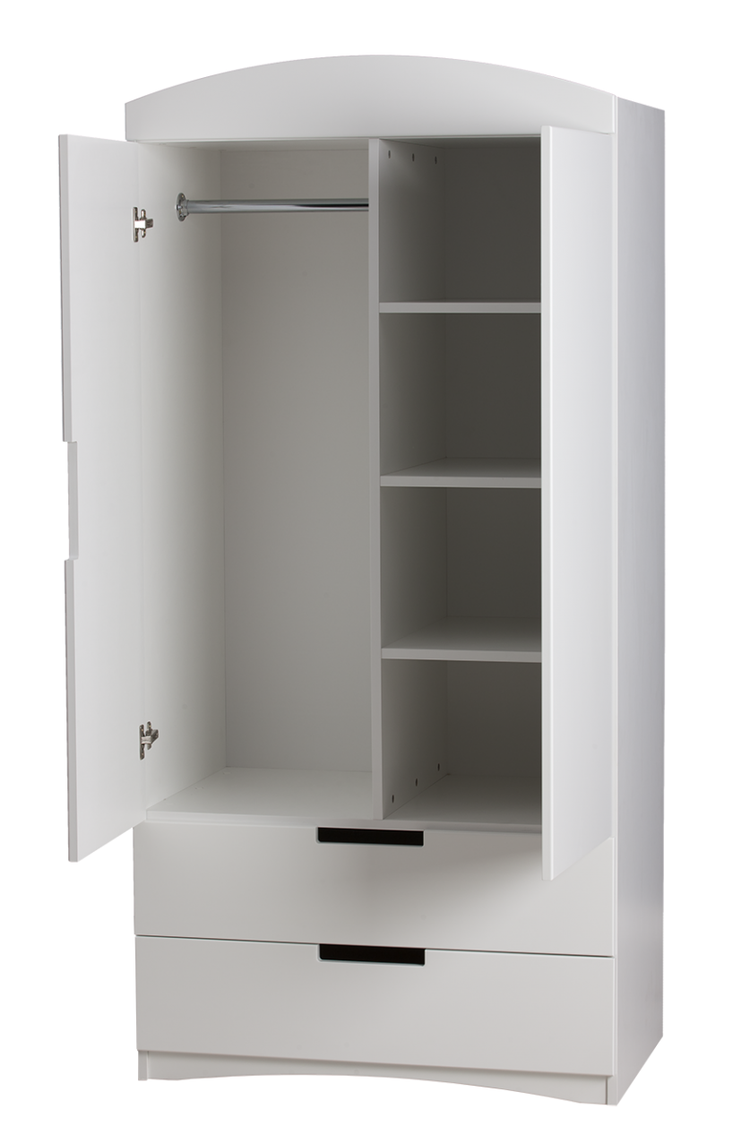 Classic garderob dubbel 90x189 Vit - 2