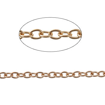 Kedja, Roséguld, 3x2mm, 10 meter