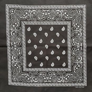 bandana svart Paisley 