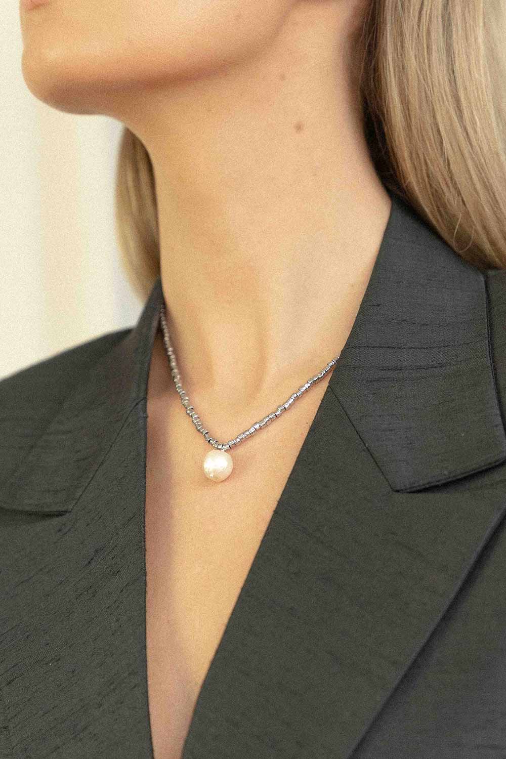 Corso Pärlhalsband Silver