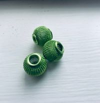 Pärla / hänge - Mesh - Grön
