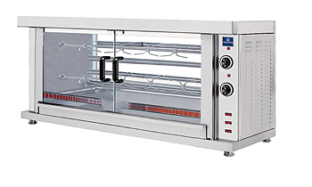 Elektrisk kycklinggrill, 2 spett/8-10 kycklingar