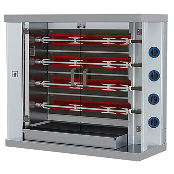 Kycklinggrill gas, 4 spett/20 kycklingar