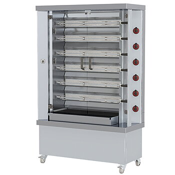 Kycklinggrill gas, 6 spett/60 kycklingar