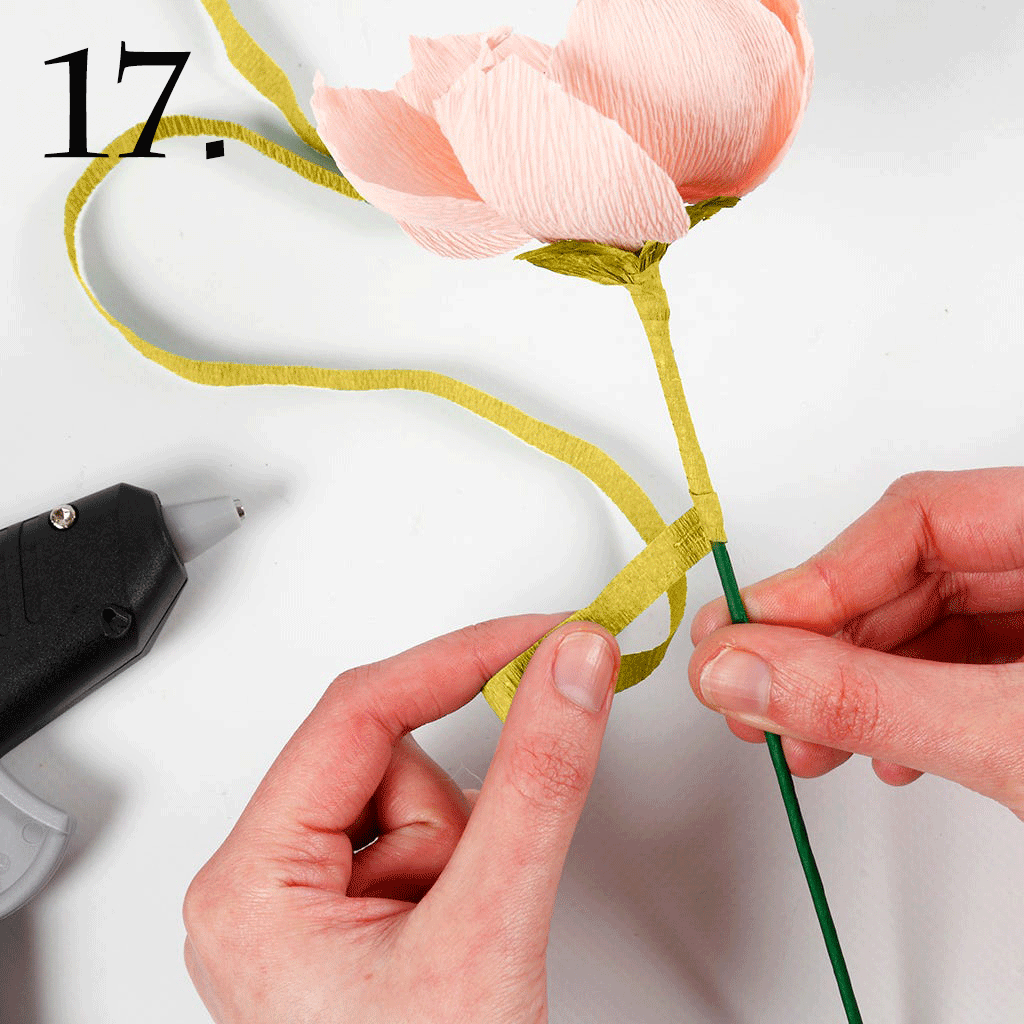 Krans pappersblommor och pampas - 18