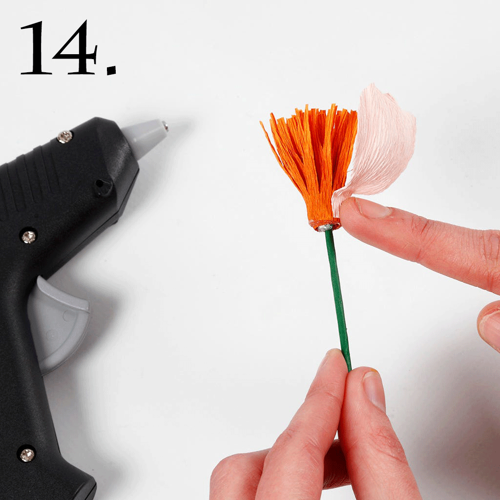 Krans pappersblommor och pampas - 15