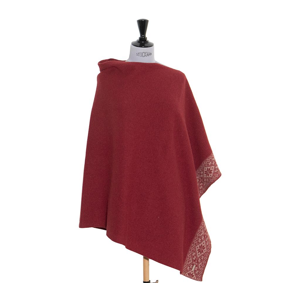 Härlig poncho, Grace, röd från svenska Sätila