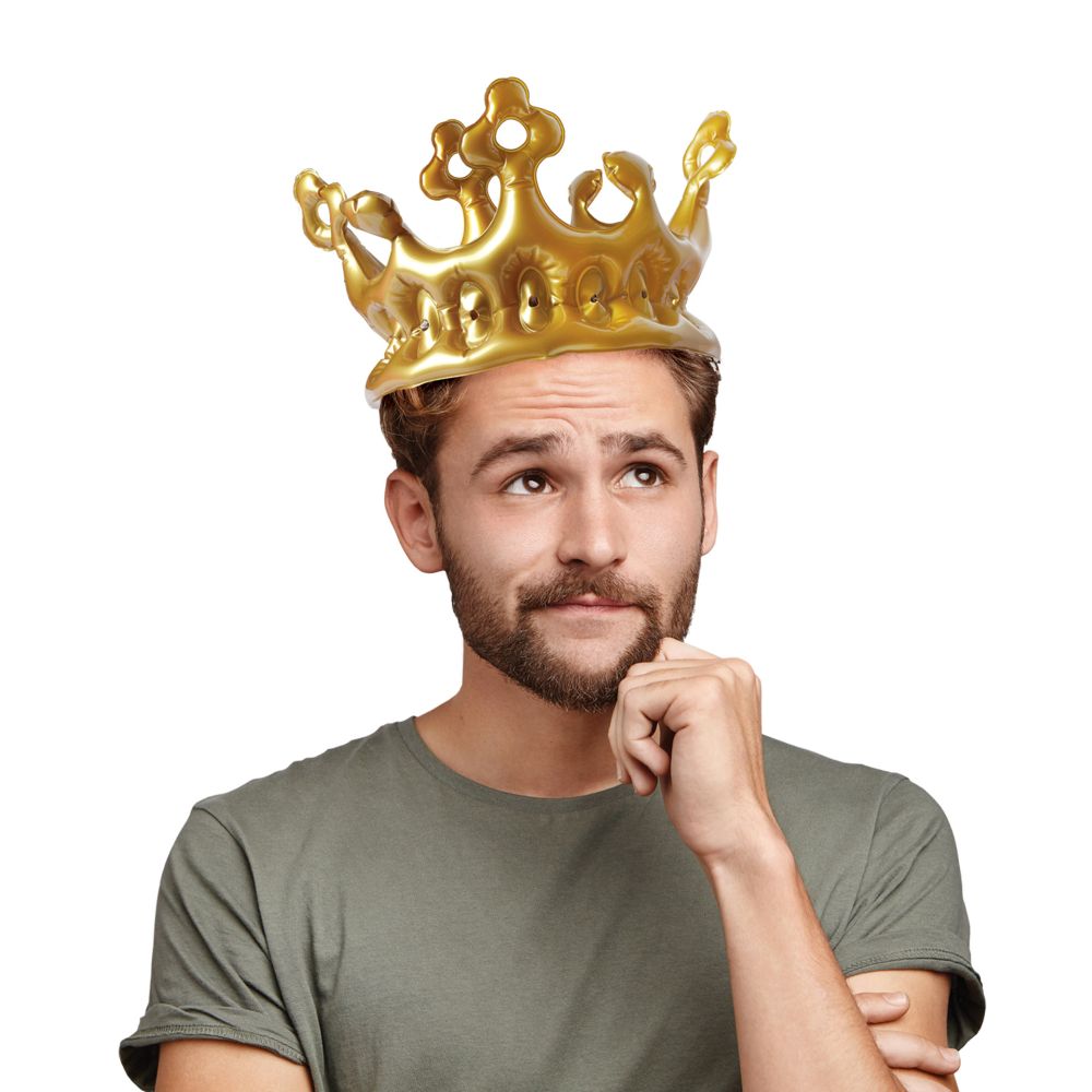Uppblåsbar krona - Party King (för vuxna)