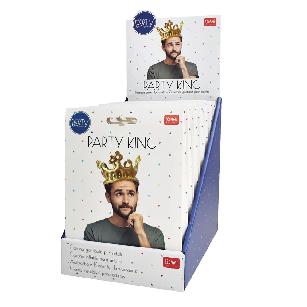 Uppblåsbar krona - Party King (för vuxna) - 2