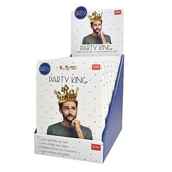 Oppustelig krone - Party King (for voksne)