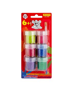Glitterfärg 6p