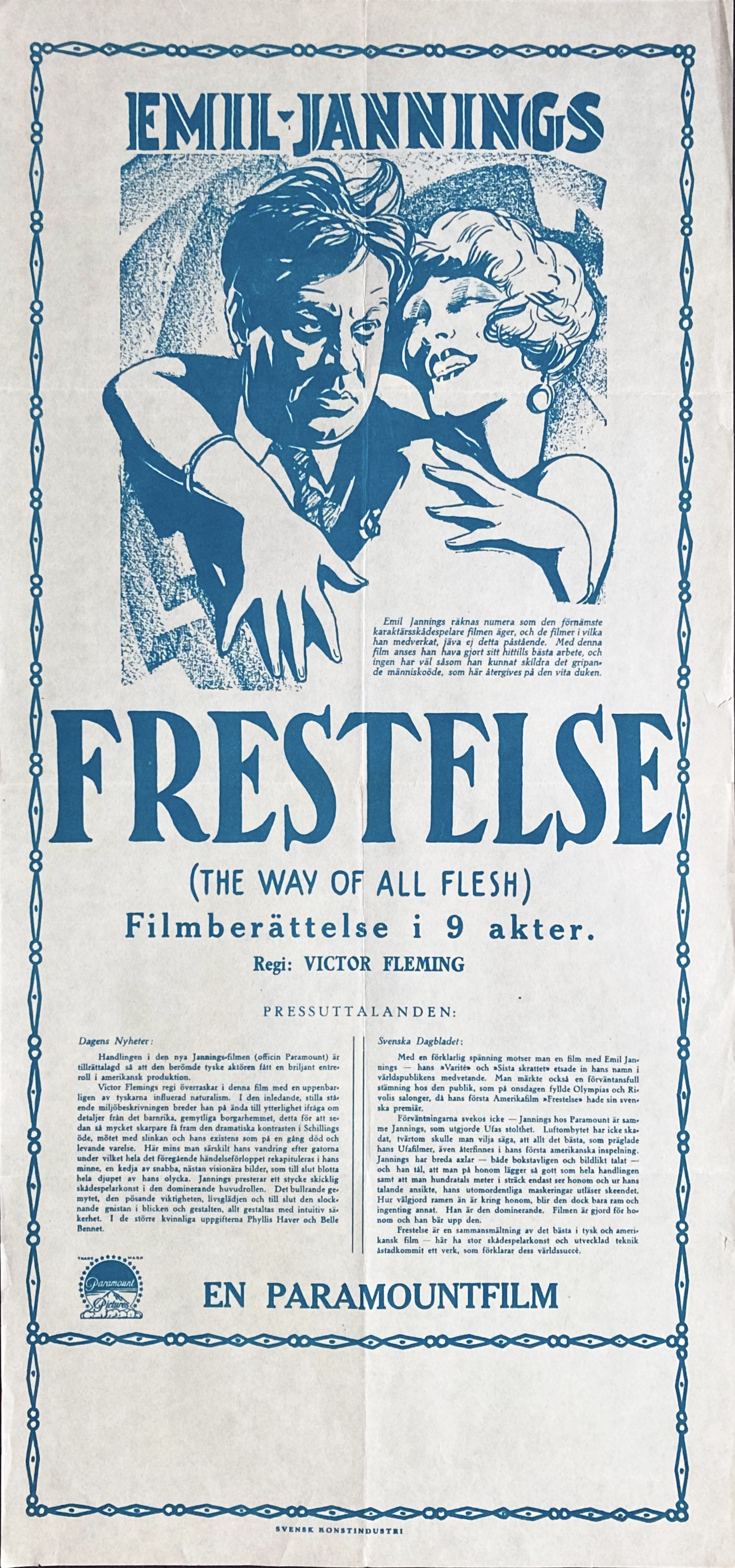 THE WAY OF ALL FLESH (1927)