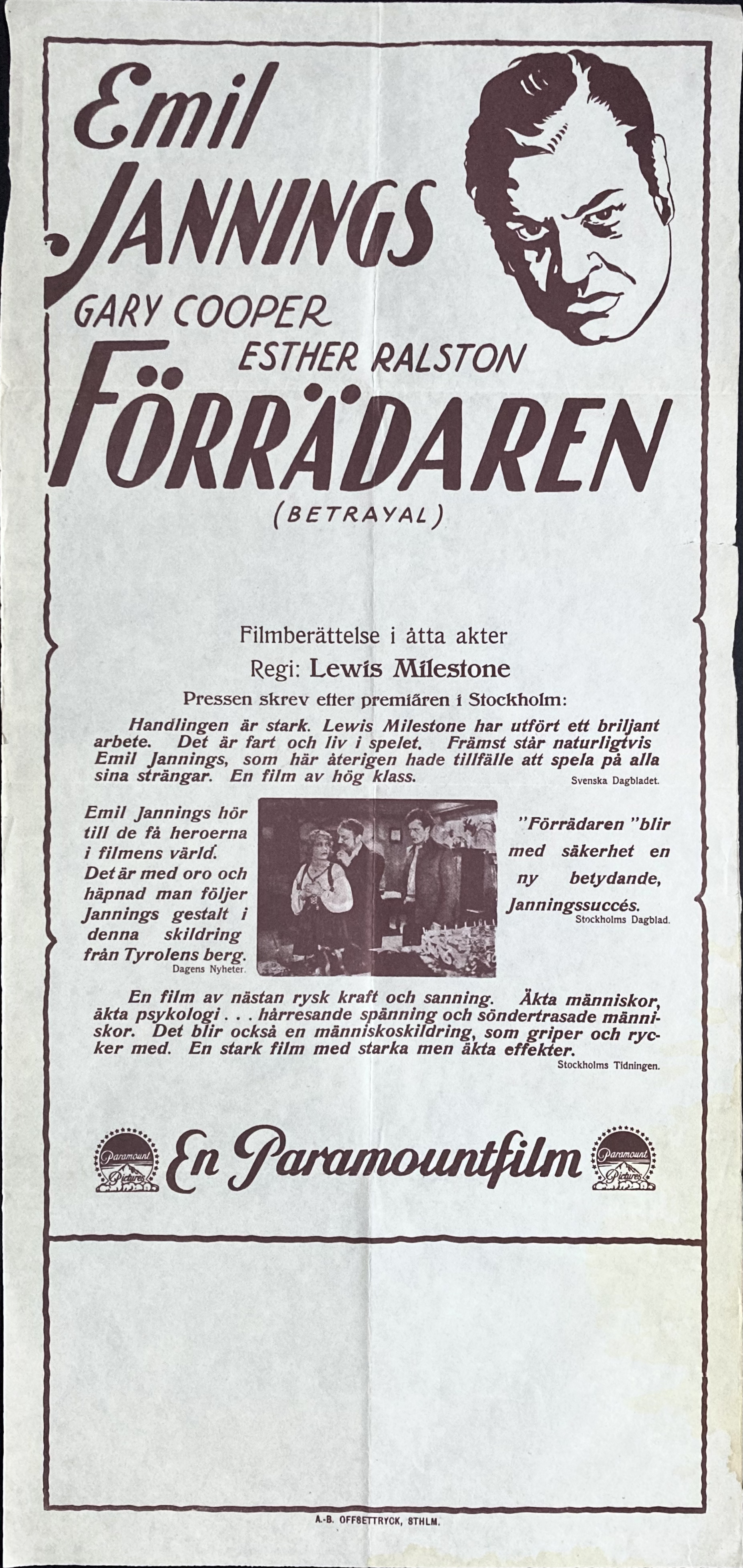 FÖRRÄDAREN (1929)