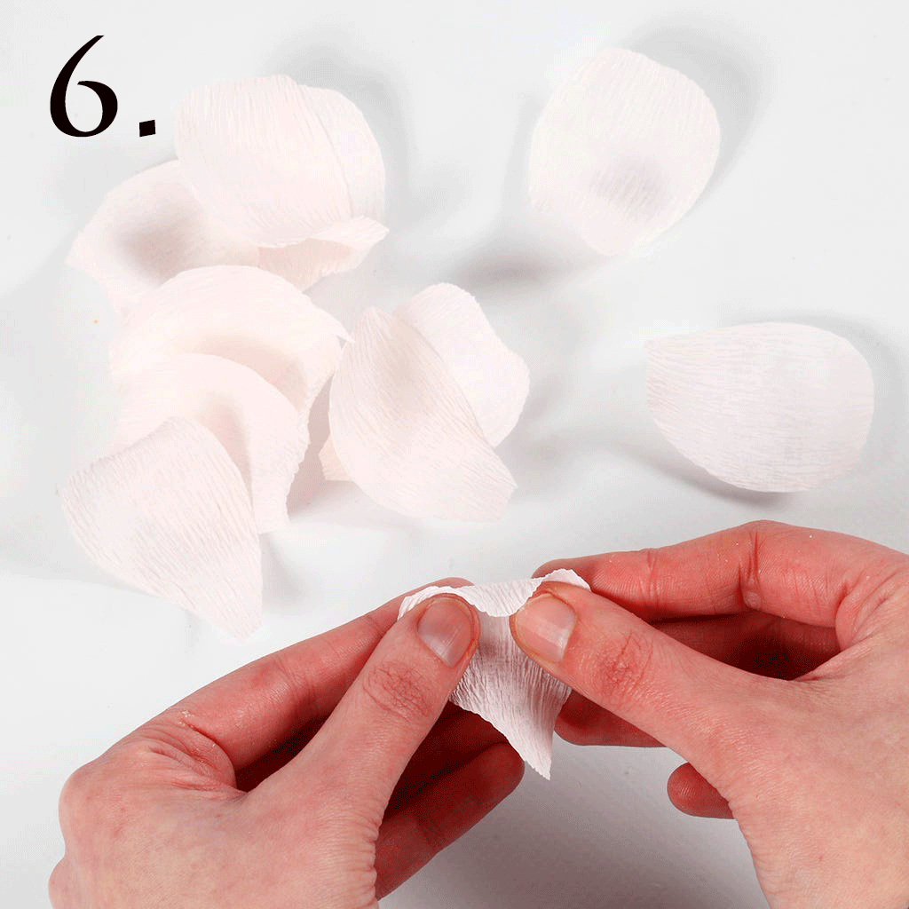 Kit för pappersblommor av kräppapper - 7