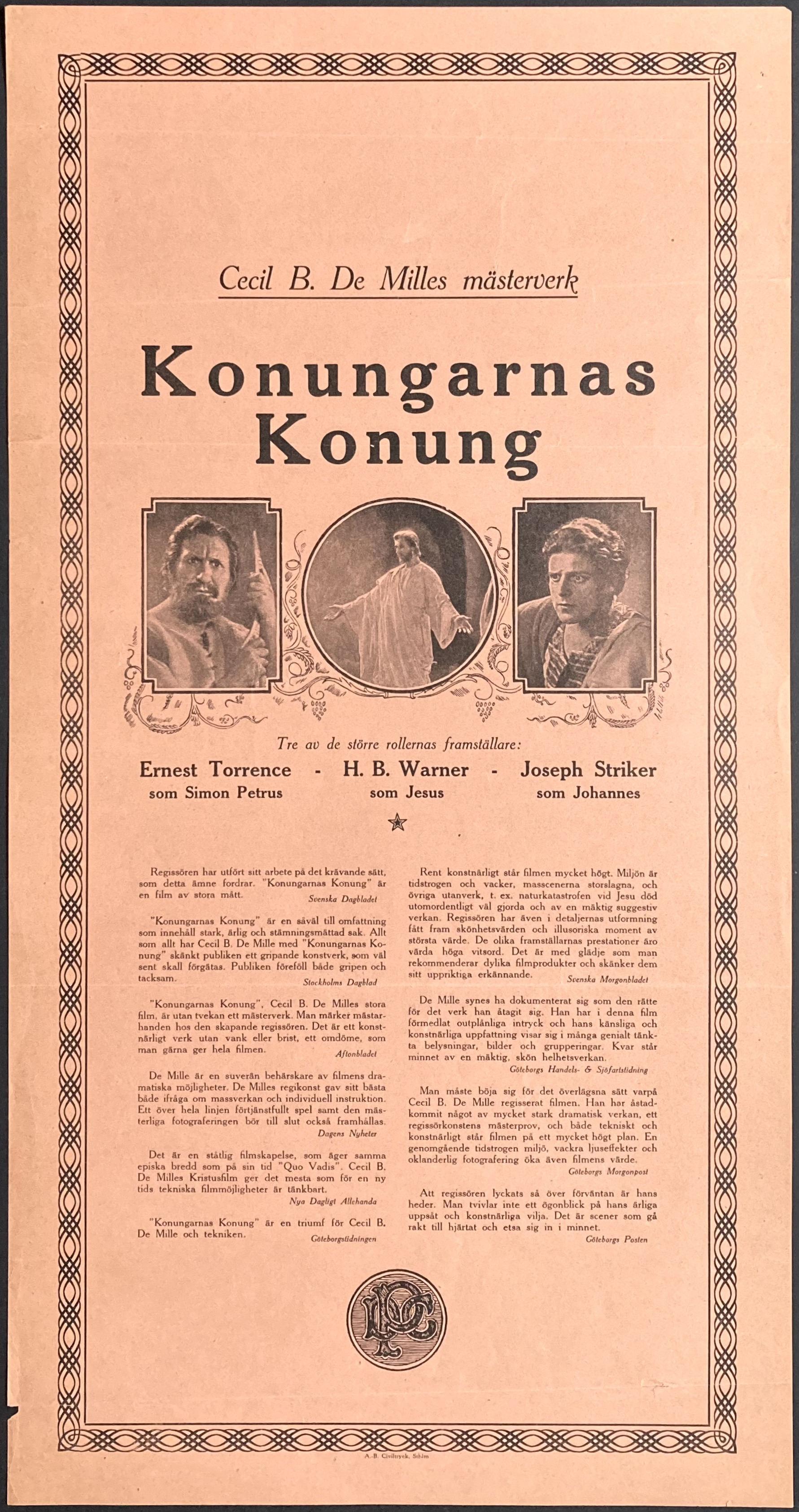 THE KING OF KINGS (1927)