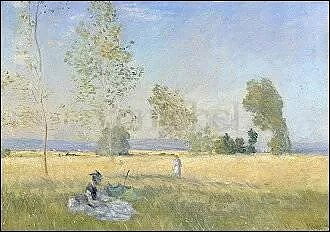 Summer (Meadow at Bezons) (1874), Postcard