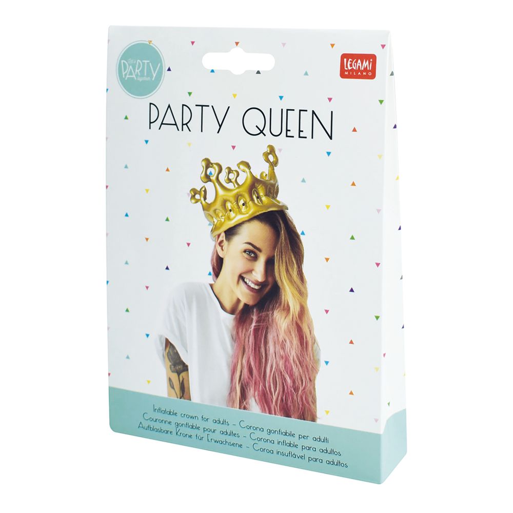 Uppblåsbar krona - Party Queen (för vuxna) - 4