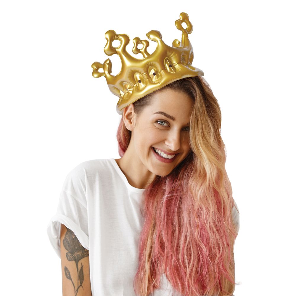 Uppblåsbar krona - Party Queen (för vuxna)