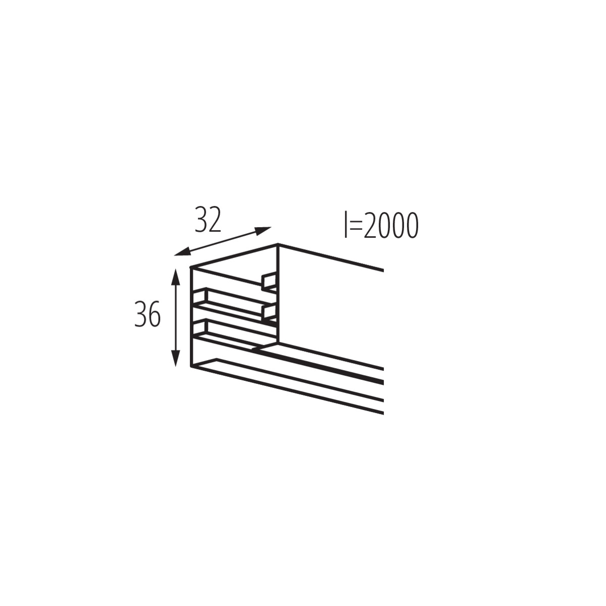 KANLUX 3-fasskena 2m - 3