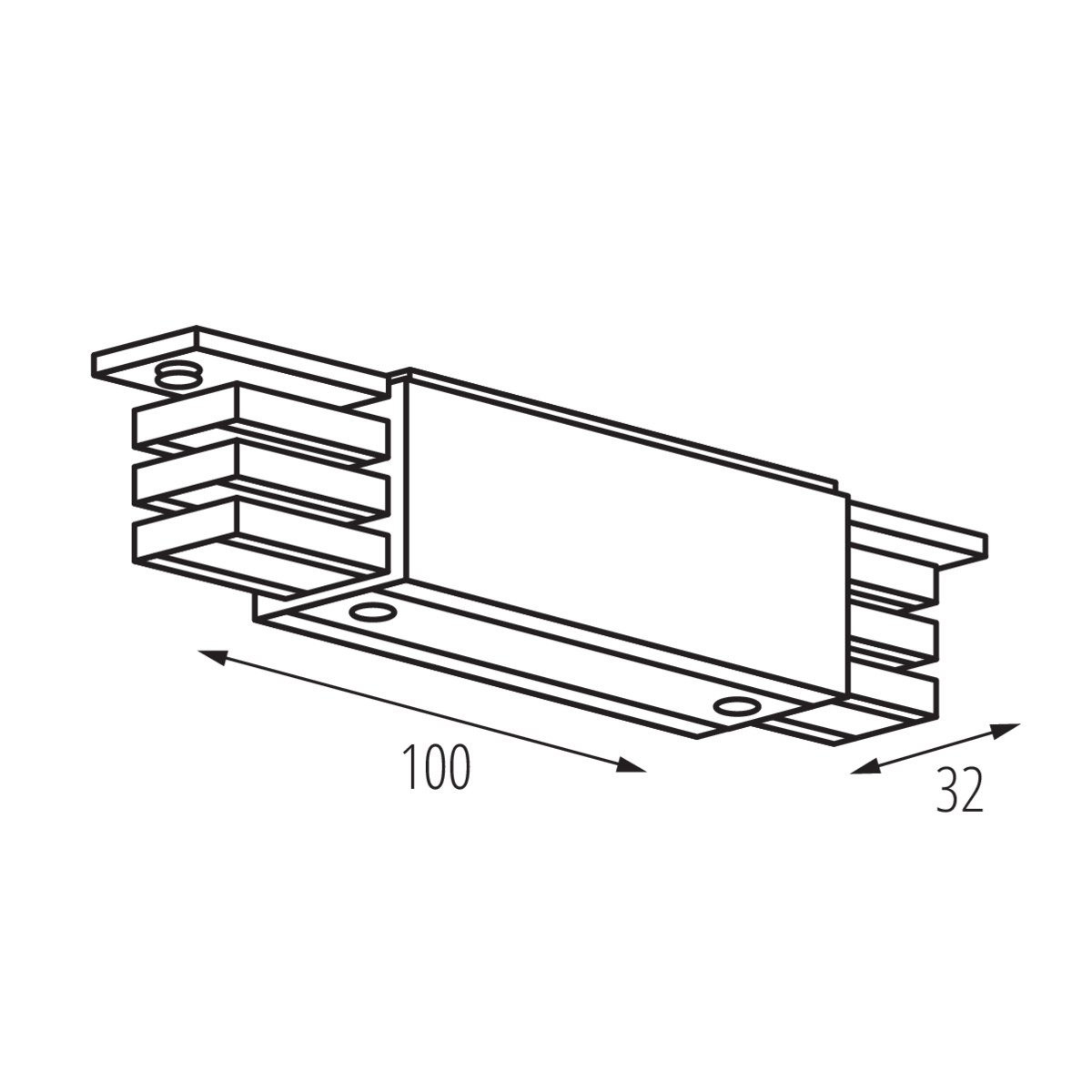 KANLUX 3-fas Rak Mittanslutning - 3