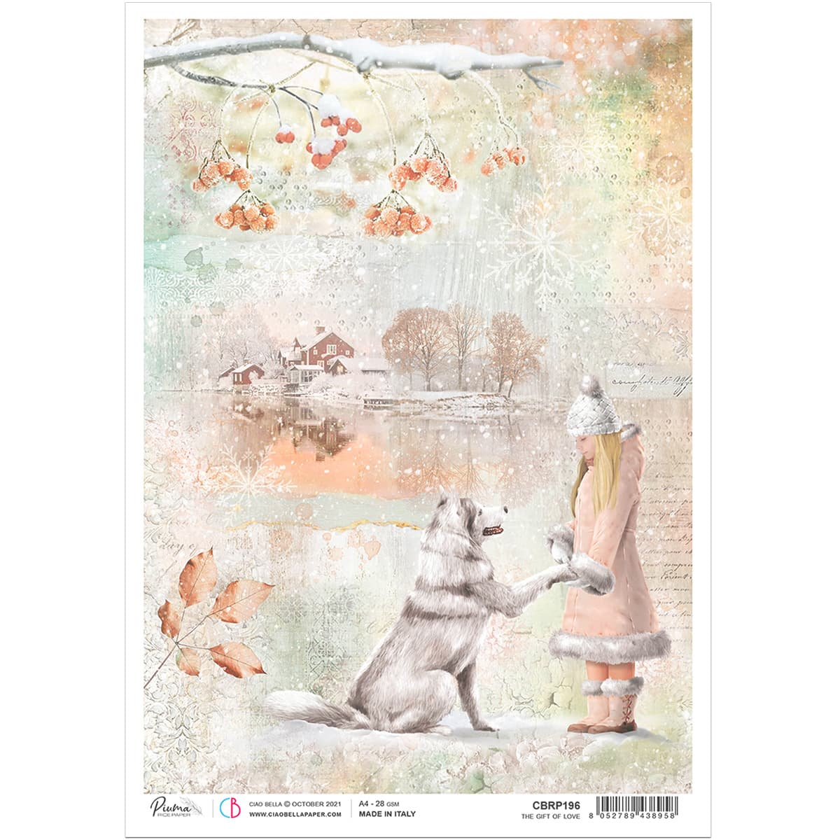 Ciao Bella Rice Paper A4 - The gift of love