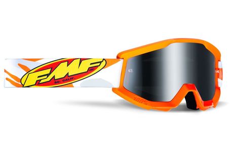 FMF POWERCORE Goggle Assault Grå - Spegel Silver Lins