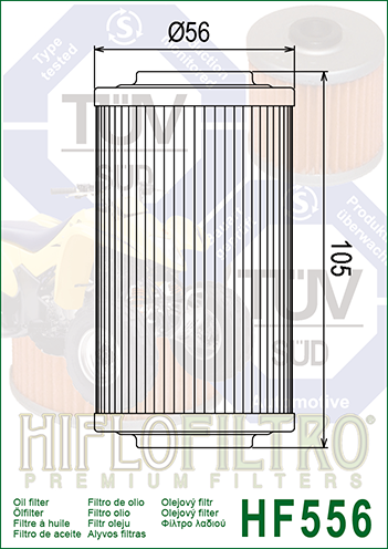 Oljefilter HF-556 Bombardier Traxter 500 & 650 - 2