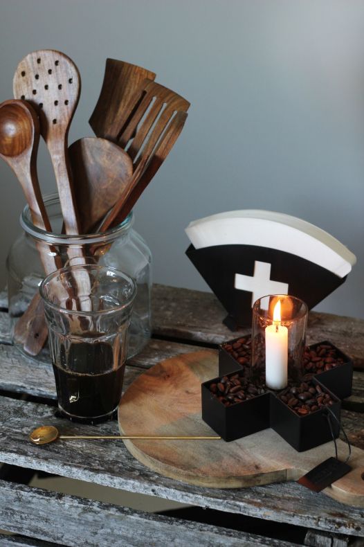 Ljusstake - Ljuslåda med glascylinder - Svart - 4