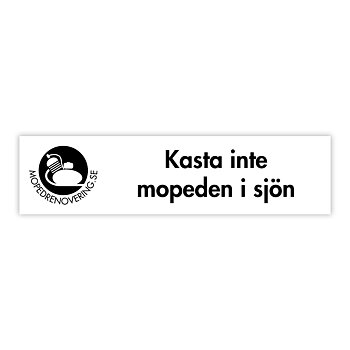 Dekal: Ikke kast mopeden i sjøen