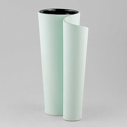 ピア・トルネル Mantelloシリーズ 近代的なパステルグリーンの花瓶 Vase 1997年 (2)