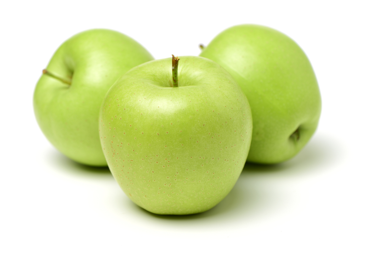 Three green apples