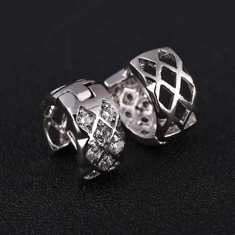 Örhängen med Cubic Zirconia och i 925 Sterling Silverplätering - 3
