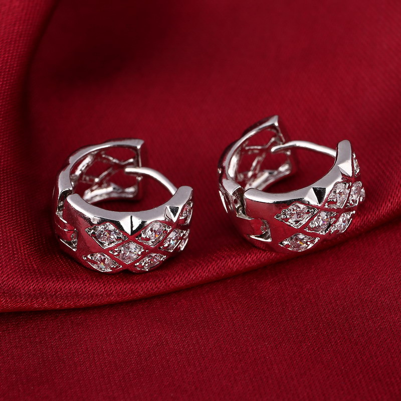 Örhängen med Cubic Zirconia och i 925 Sterling Silverplätering - 7