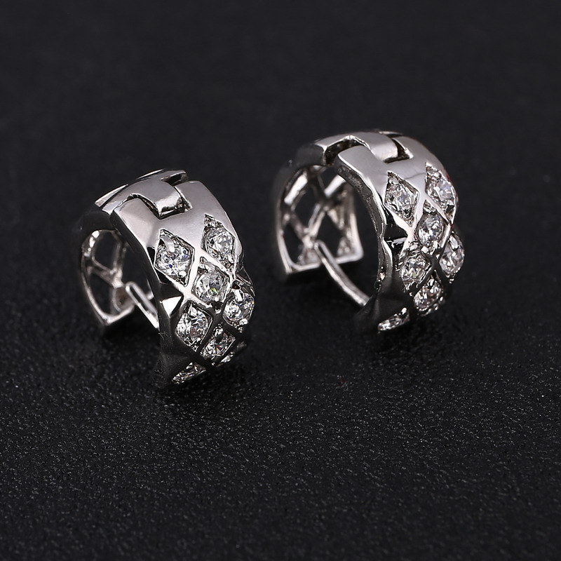 Örhängen med Cubic Zirconia och i 925 Sterling Silverplätering - 2