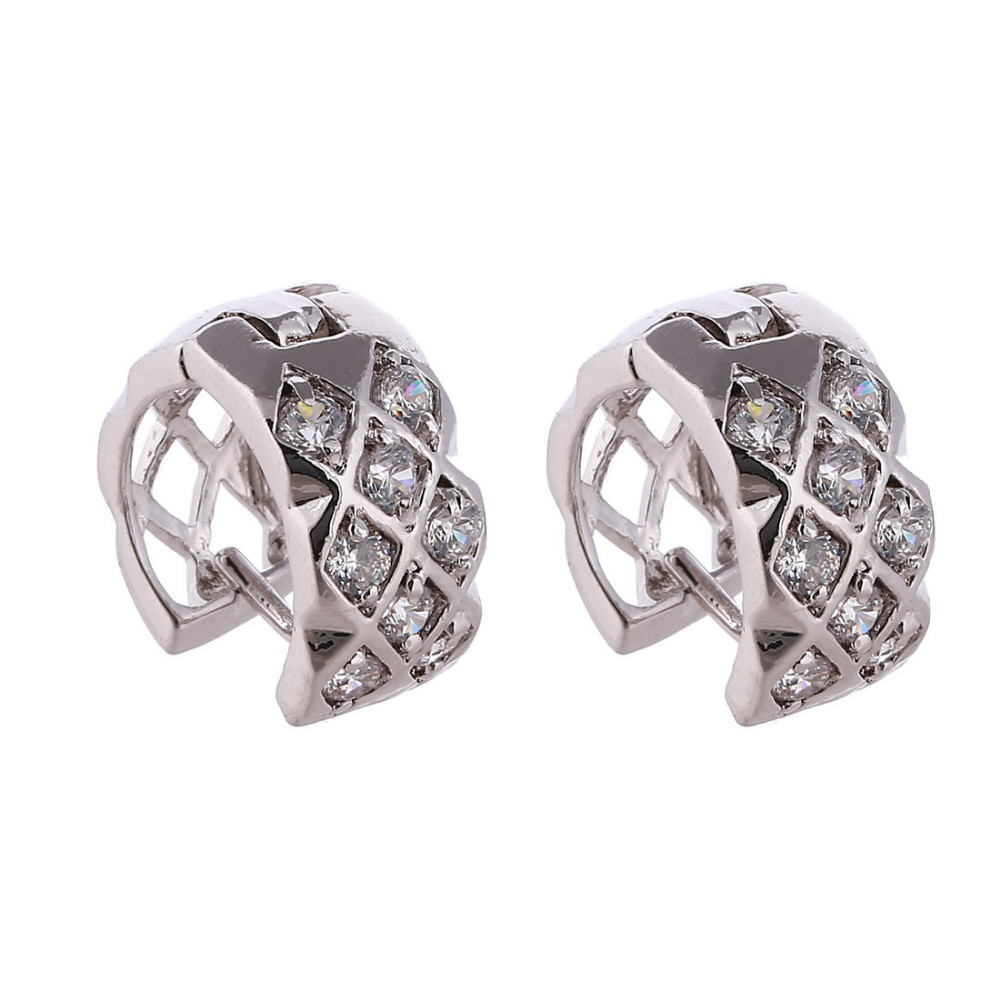 Örhängen med Cubic Zirconia och i 925 Sterling Silverplätering - 8