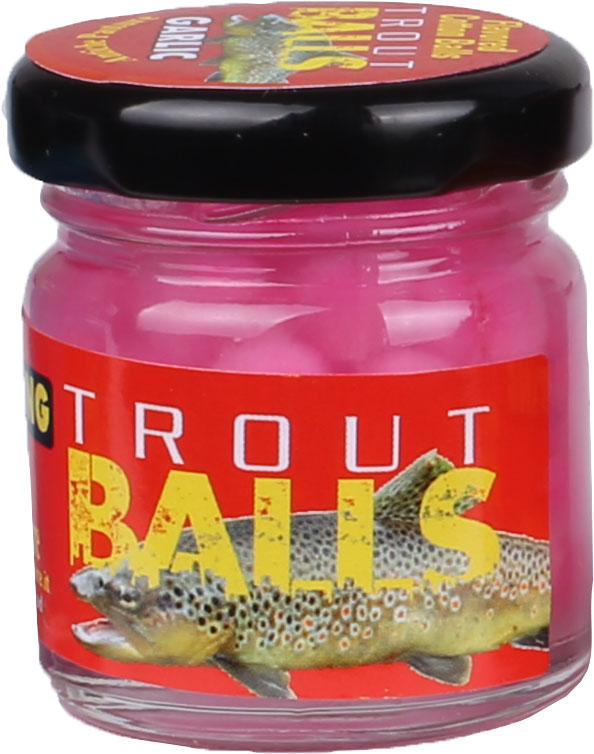 Trout Balls Garlic 10mm starkt doftande artificiellt bete. rosa