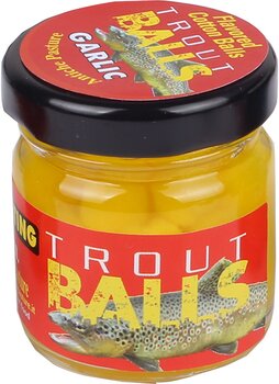 Trout Balls Garlic 10mm starkt doftande artificiellt bete, gul