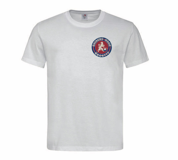 Vit t-shirt med jubileumsloggan